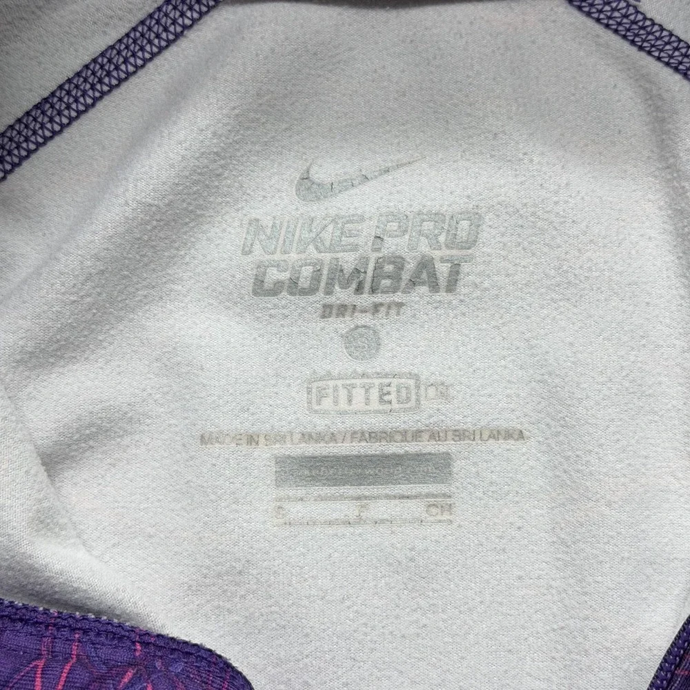 Nike‎ Pro Therma-FIT 1/2 Zip Pullover Womens Small Purple Dri-FIT 438585-543